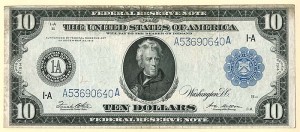 Federal Reserve Note - 1914 dated U.S. Currency - $10 Paper Money